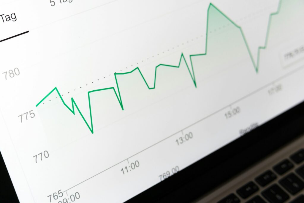 Ein Chartpattern – symbolisch für Fonds und ETFs